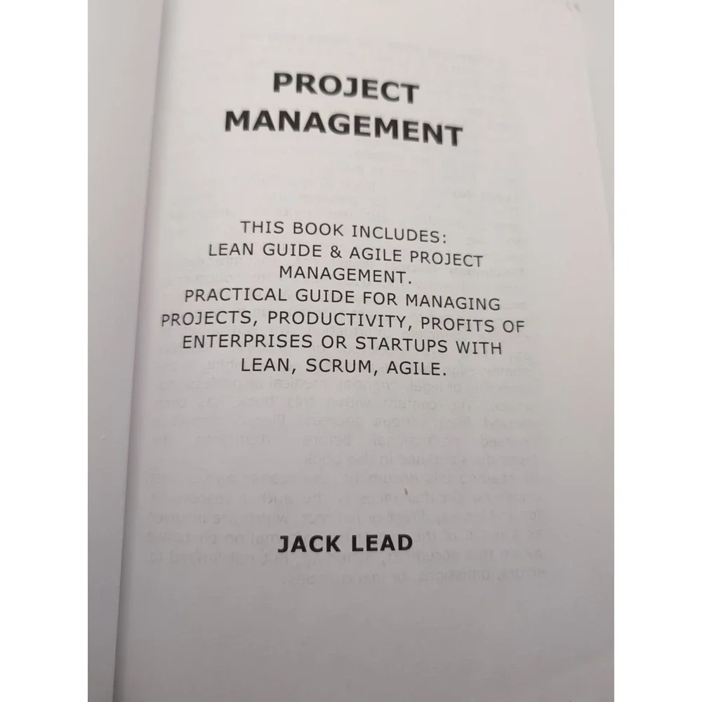 Project Management : This Book Includes Lean Guide + Agile Project Management. a